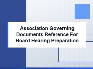 How to Reference Governing Documents for Board Hearings