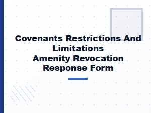 Drafting Your Amenity Revocation Response Form