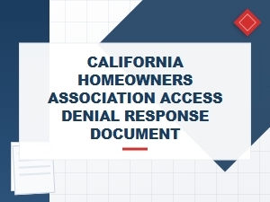 California Hoa Access Denial Response Template