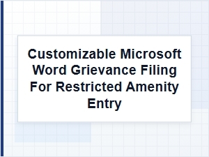 Editable Word Form for Restricted Amenity Entry Grievances