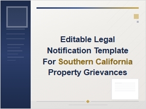 Editable Southern California Property Grievance Template